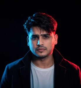 Sonu Sheikh in cinematic cyan and red light